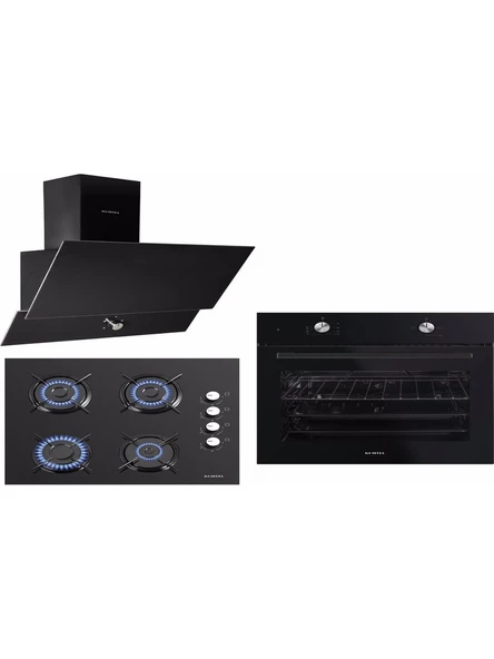 Kumtel 3'lü Ankastre Siyah Set (DA6-830 + KO-40TAHDF + B66-S2)