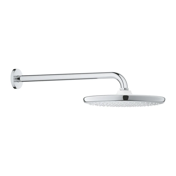 Grohe Tempesta 250 Yuvarlak Tepe Duşu Tek Akışlı, 25 cm (Duvardan Dirsek Dahil) Krom, 26668000