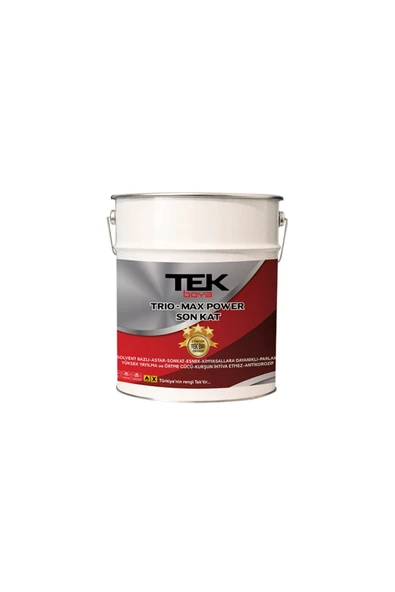 TEK TRIO-MAX POWER ANTİKOROZİF ÜÇ ÖZELLİKLİ ASTARLI ANTİPASLI YAĞLI BOYA 2,5 LT BEYAZ