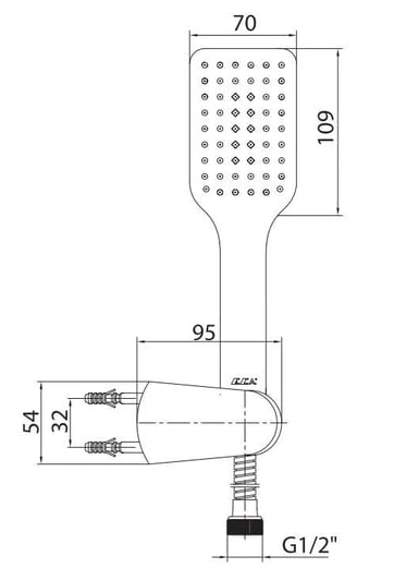 ECA Tiera Mafsallı Duş Seti Banyo Üst Takımı Krom, 102117383 - 2