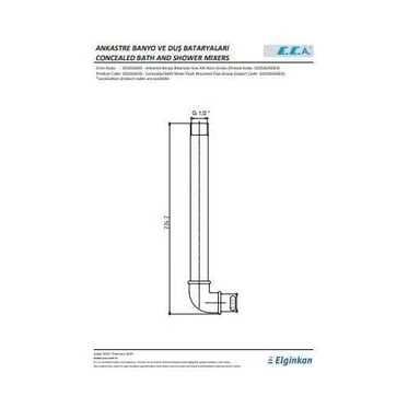 ECA Ankastre Banyo Bataryası Sıva Altı Boru Grubu Sarı, 101026450 - 2