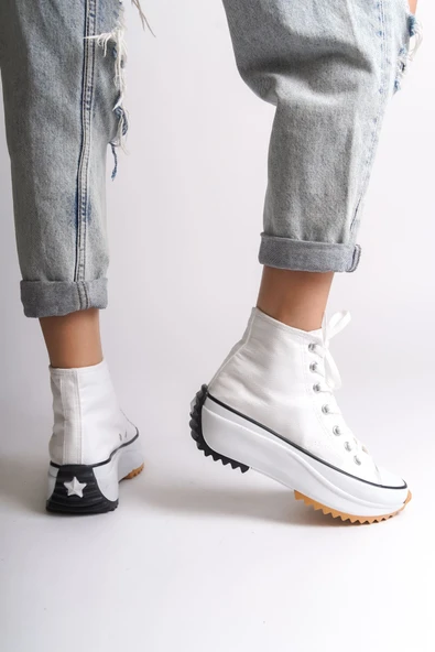 ROMA Bağcıklı Ortopedik Taban Kadın Sneaker Spor Ayakkabı TBT - Beyaz - 3