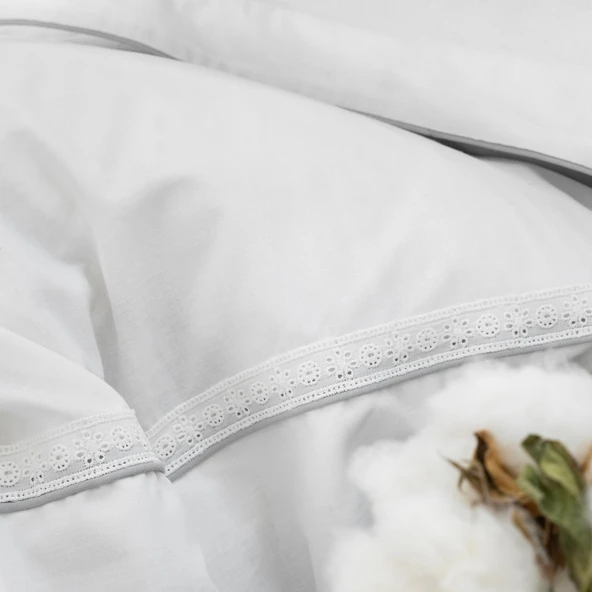 Schafer Home Kylie Yatak Örtüsü Nevresim Seti 7 Parça-Gri - 5