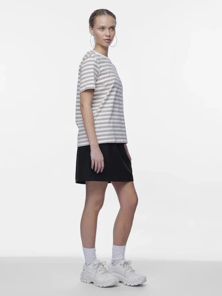 Only Pieces 17140802 0 Yaka Kadin Body - Kahverengi Ciz - Resim 2