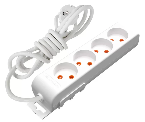 Mutlusan 4lü Topraklı Grup Priz Çocuk Korumalı 2 Metre