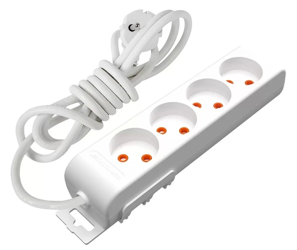 Mutlusan 4lü Topraklı Grup Priz Çocuk Korumalı 3 Metre