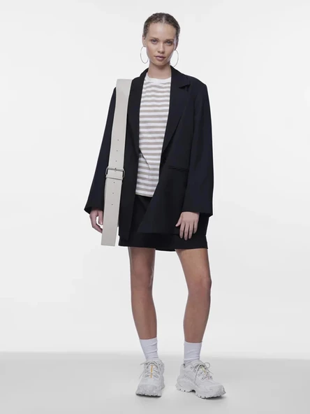 Only Pieces 17140802 0 Yaka Kadin Body - Kahverengi Ciz - Resim 4