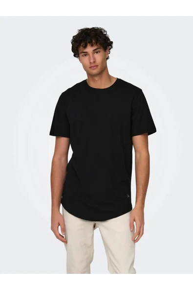 Only&sons 22002973 0 Yaka Erkek Tshirt - Siyah - 2