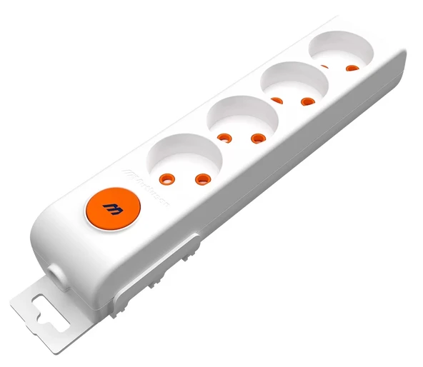 Mutlusan 4lü Anahtarlı Topraklı Grup Priz Çocuk Korumalı Klemensli