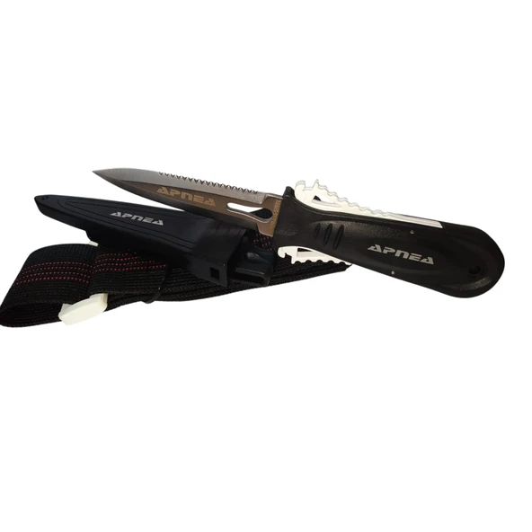 Apnea Attack 9cm Dalış Bıçağı Kol Bantlı Kakıçlı - 6