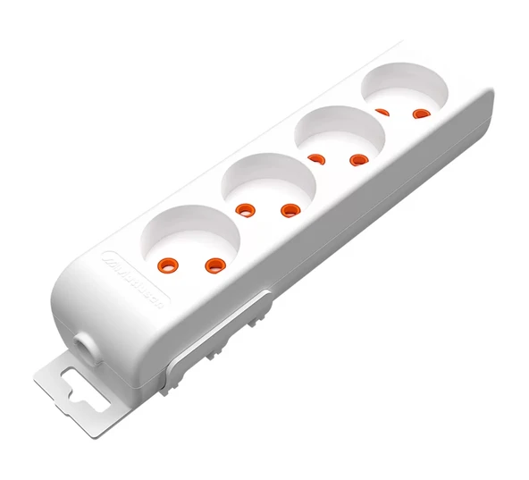 Mutlusan 4lü Topraklı Grup Priz Çocuk Korumalı Klemensli