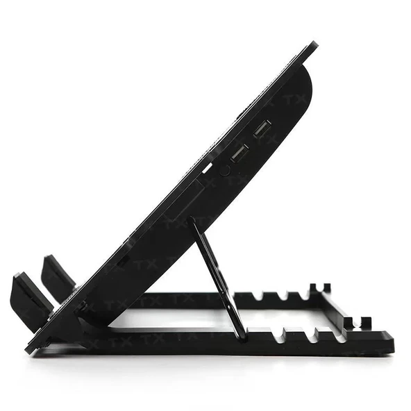 Tx Txacnbergst Ergostand 14cm Led Fan Lı 5 X Yükseklik Ayarlı, 2 X Usb 9"-17" Notebook Soğutucu Ve S - 2