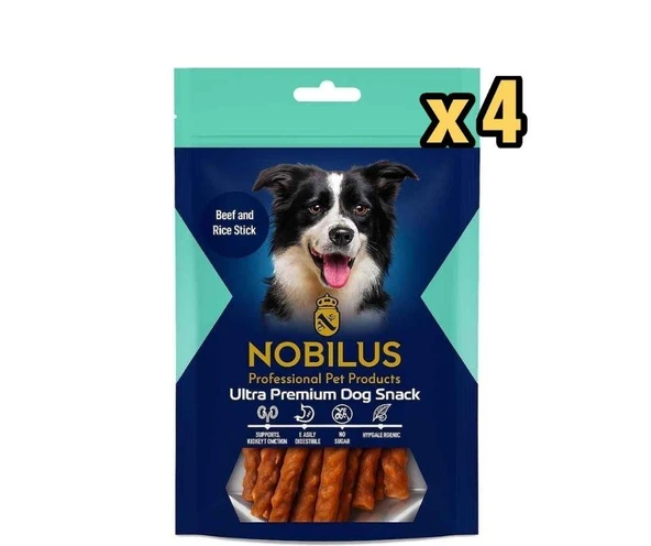 Nobilus Köpek Ödül Maması Biftekli Çubuklar 80 Gr x 4 Adet ürün görseli 1