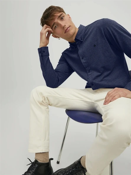 Jack&jones 12212345 Erkek Gomlek - Lacivert - 3