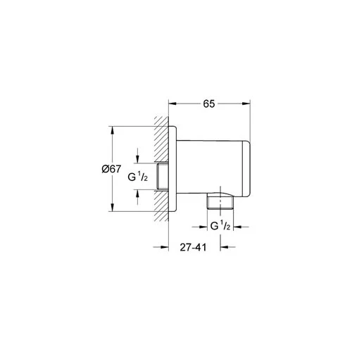 Grohe Relaxa Duş Çıkış Dirseği, Krom, 28626000 - 2