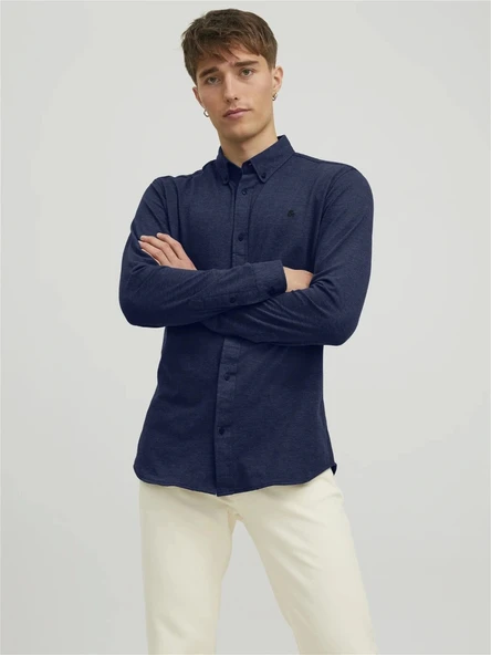 Jack&jones 12212345 Erkek Gomlek - Lacivert - 1