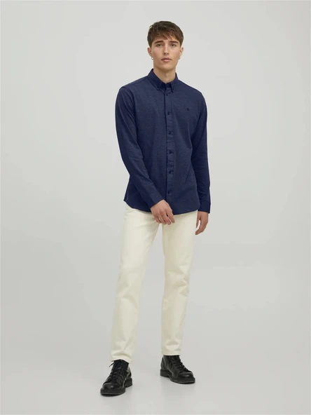 Jack&jones 12212345 Erkek Gomlek - Lacivert - 2