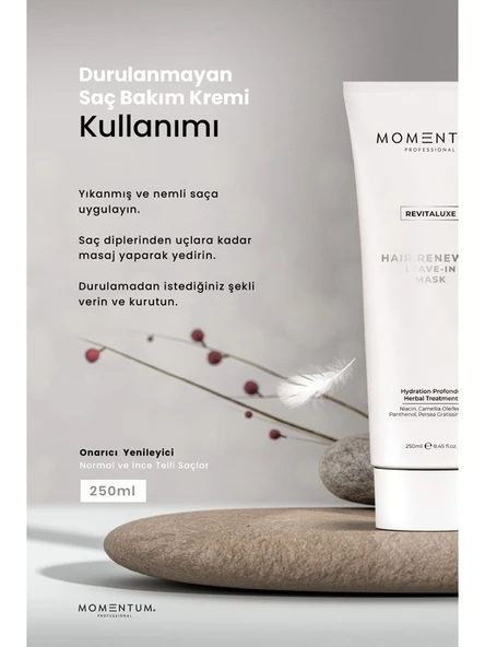 Momentum Durulanmayan Saç Bakım Maskesi Hair Renewal 250 ml - Resim 2