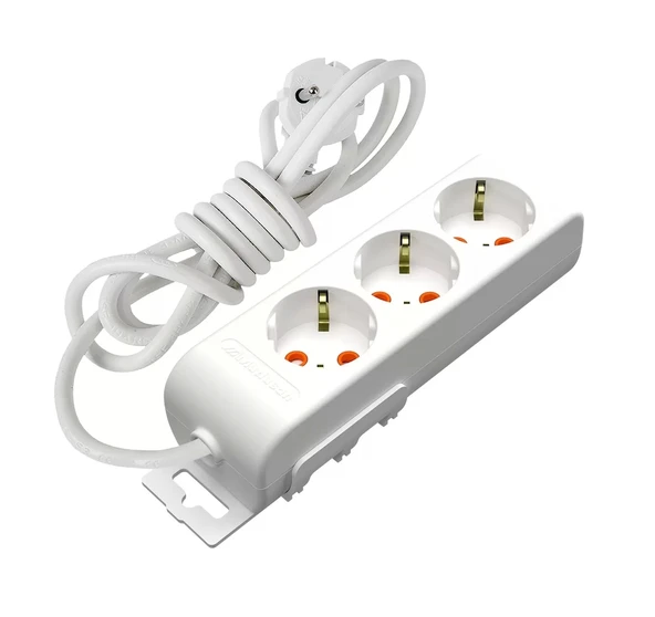 Mutlusan 3lü Topraklı Grup Priz Çocuk Korumalı 5 Metre