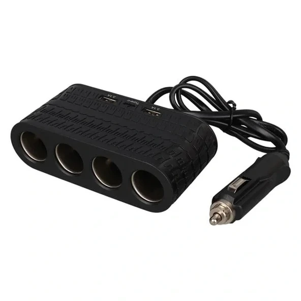 Olesson 1654 12-24v Çift Usb - Type-c 120w 80cm Kablolu 4'lü Araç Çakmak Çoklayıcı - 3