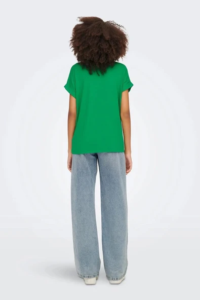 Only 15106662 Genis Yaka Kol Katlamali Kadın Body - Cimen Yesil - 5