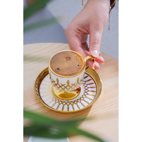 Acar Leoni 6 Kişilik Kahve Fincanı Takımı - 90 ml HXF-08430 - 7