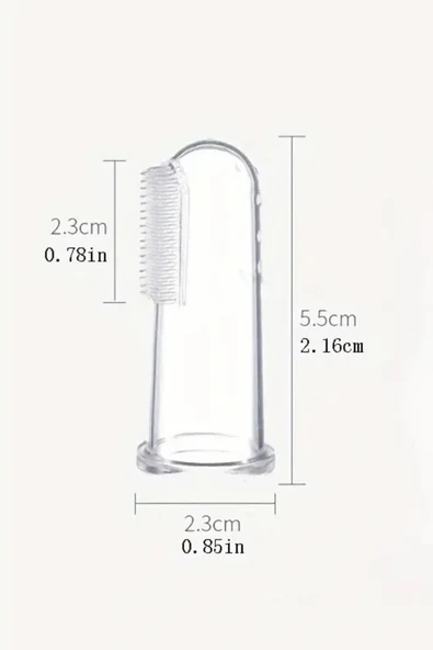 1 Adet-Silikon Evcil Hayvan Parmak Diş Fırçası – Köpek & Kedi Ağız Bakımı, Saklama Kabı Dahil - 5