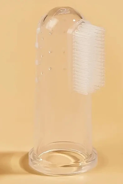 1 Adet-Silikon Evcil Hayvan Parmak Diş Fırçası – Köpek & Kedi Ağız Bakımı, Saklama Kabı Dahil - 3