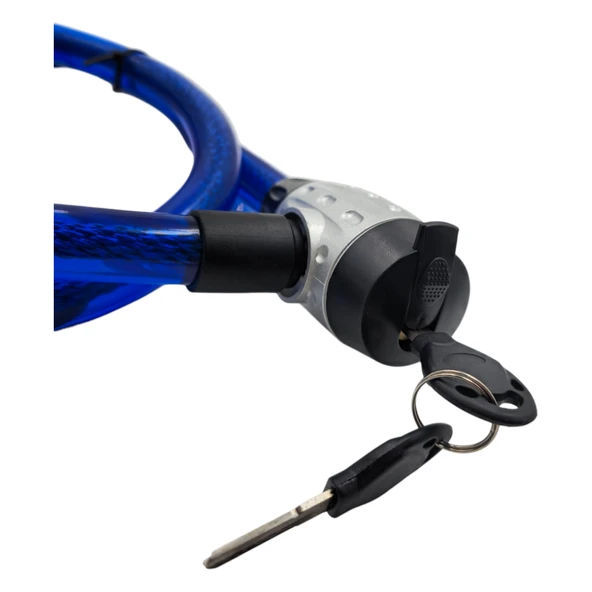 Fixonic B.H.D BHD00576 150cm 25mm Motosiklet Kilidi PVC Kaplı Çelik Halatlı Anahtarlı - 2