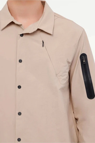 Lumberjack Zuhn 60itl522 Erkek Gomlek - Bej - Resim 4