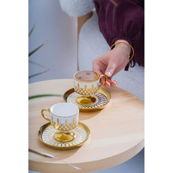 Acar Leoni 6 Kişilik Kahve Fincanı Takımı - 90 ml HXF-08430 - 6