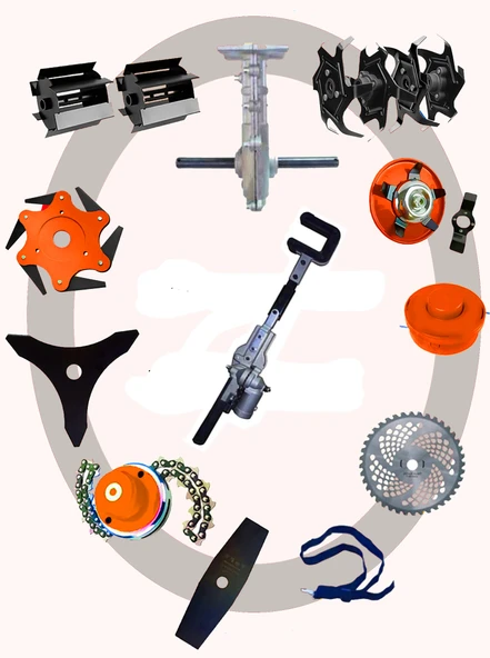 Lombard 13 Parça Özel Set Çapa Seti+ Yan tipi Benzinli Motorlu Tırpan + Zeytin Badem Hasat Makinası - 3