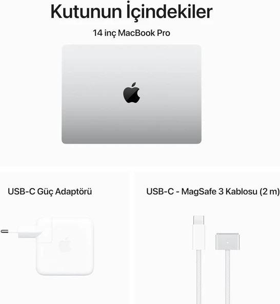 MacBook Pro M3 16 GB 1 TB SSD 14" MXE13TU/A Gümüş Outlet (Açıklamayı Okuyunuz) - 4