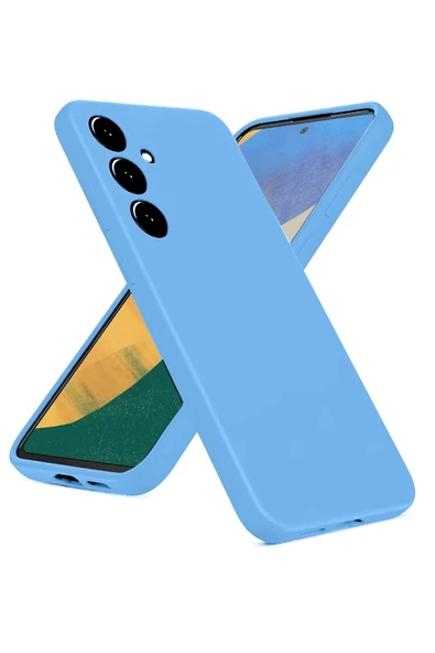 Samsung Galaxy A36 Kılıf Nano içi Kadife Silikon - Mavi