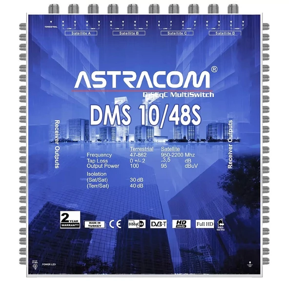 Astracom Sonlu Uydu Santral 10/48
