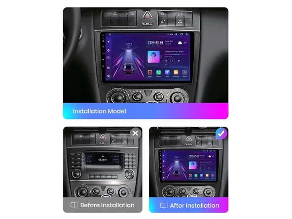 Mercedes C Serisi W203 W209 Multimedya (2001-2007) 8 GB RAM 128 GB Hafıza 8 Çekirdek Navigatör Premium Series - Resim 9