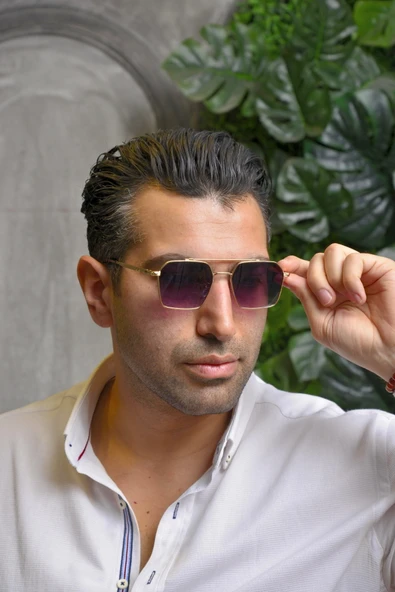 MARISOL MRS 35675 ALTIN-LACİVERT ERKEK GÜNEŞ GÖZLÜ - 2