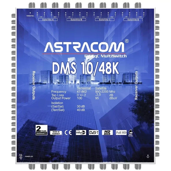 Astracom Kaskatlı Uydu Santral 10/48
