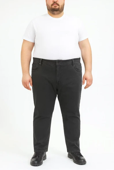 Regular Fit Likralı Büyük Beden Erkek Jean Pantolon 7374 - 2