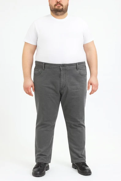 Regular Fit Likralı Büyük Beden Erkek Jean Pantolon 7374