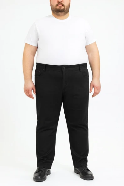 Regular Fit Likralı Büyük Beden Erkek Jean Pantolon 7374 - 4