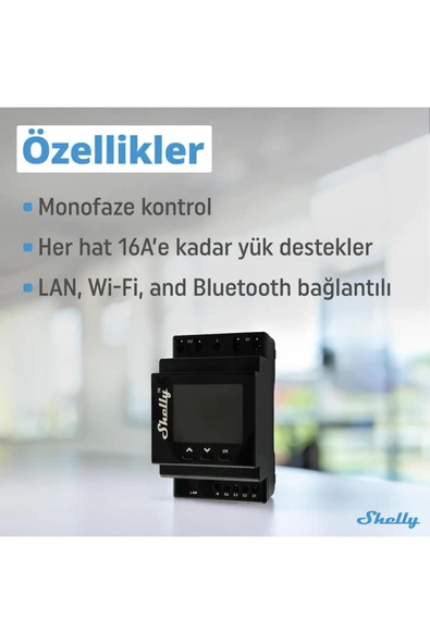 Shelly Pro Dual Çift Motorlu Panjur Kontrol Rölesi - 6