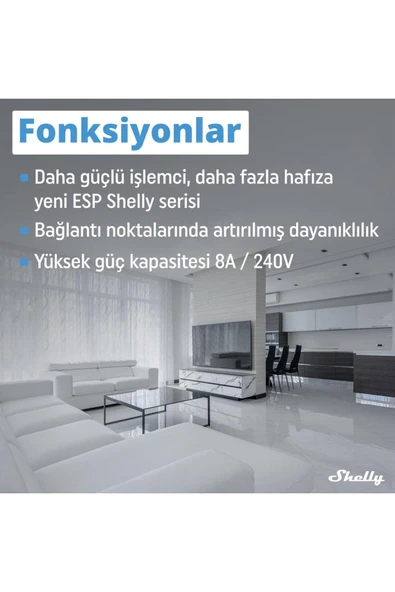 Shelly 1pm Mini Gen3 Enerji Ölçer Röle - 6