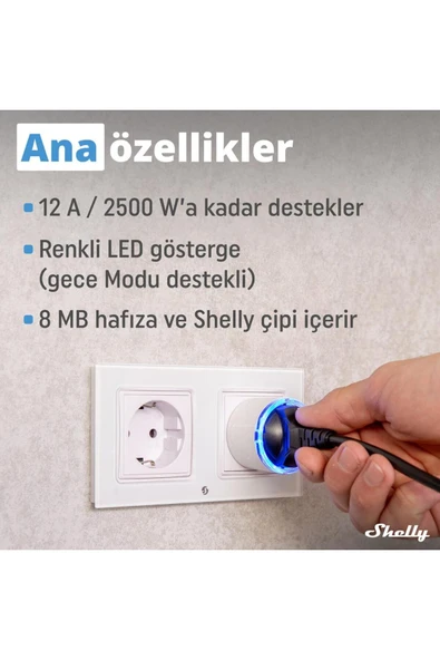 Shelly Plug S Gen3 Matter Destekli Akıllı Priz - 4