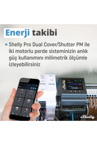 Shelly Pro Dual Çift Motorlu Panjur Kontrol Rölesi - 2