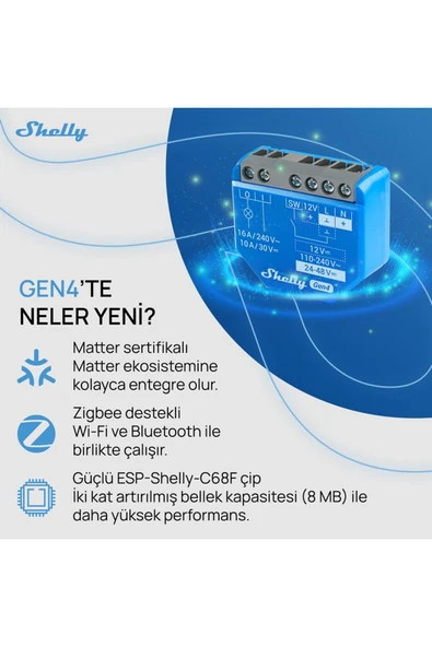 Shelly 1 Gen4 Akıllı Röle - 7