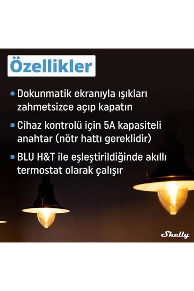Shelly Wall Display & BLU H&T Beyaz Merkezi Kontrol Panel Seti - 3