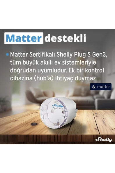 Shelly Plug S Gen3 Matter Destekli Akıllı Priz - 2