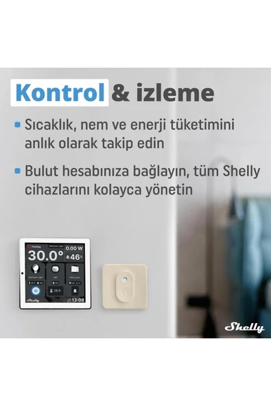 Shelly Wall Display & BLU H&T Beyaz Merkezi Kontrol Panel Seti - 2