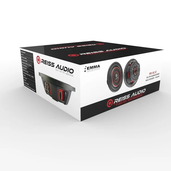 Reıss Audıo Rs-sl12 Oto Bass Subwoofer 30cm 1450w - 3